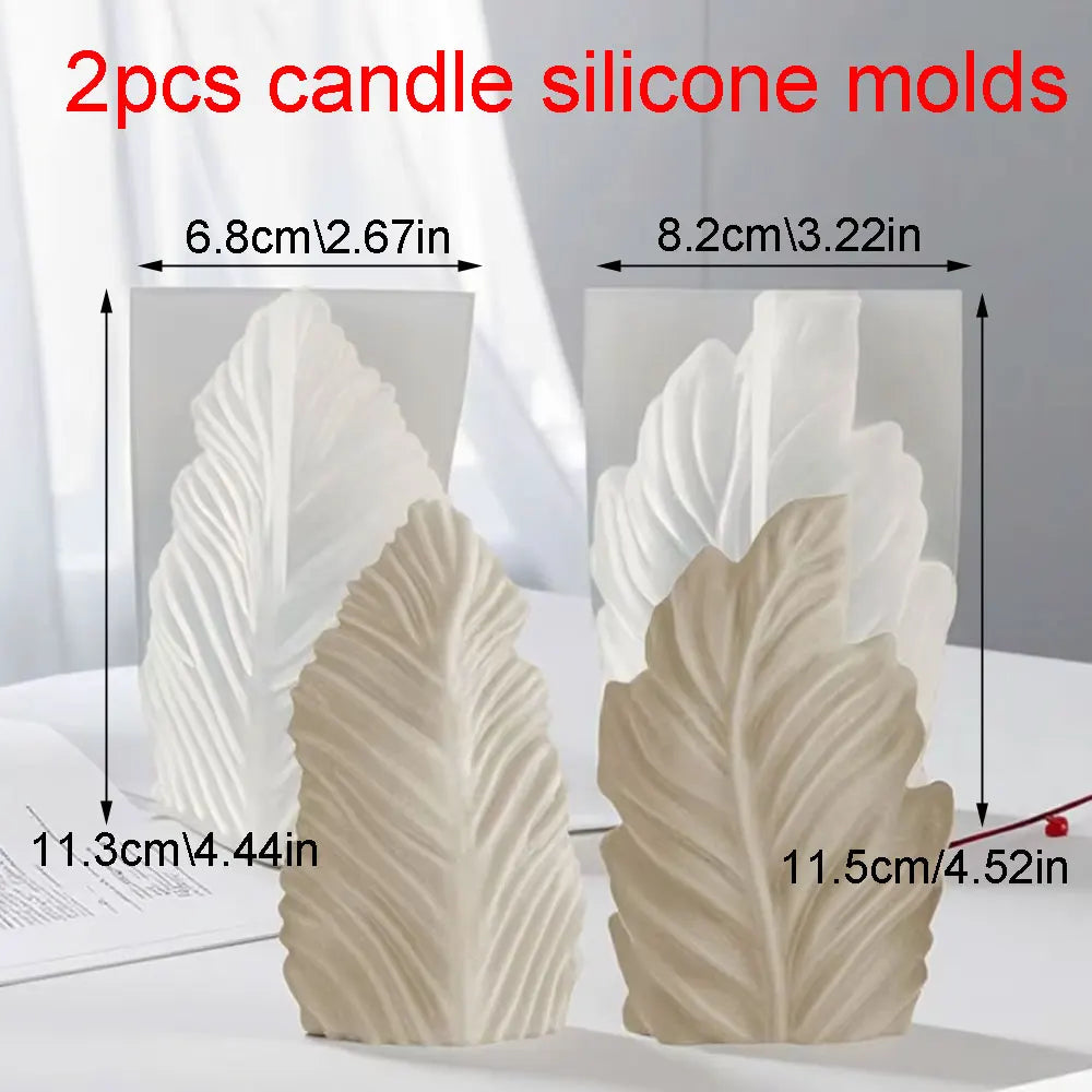 Foliata Candle Mould - Veined Leaf Silicone Cast