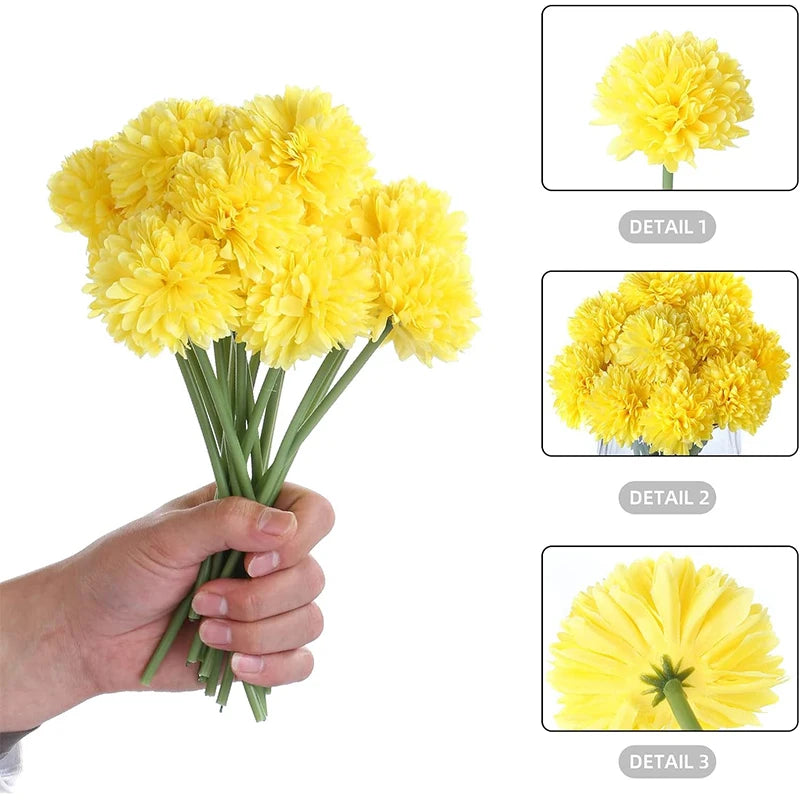 Chrysanne Silk Stems - Chrysanthemum Bunch, Four Colours