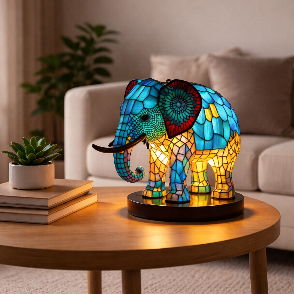 Stained Glass Animal Accent Lamp