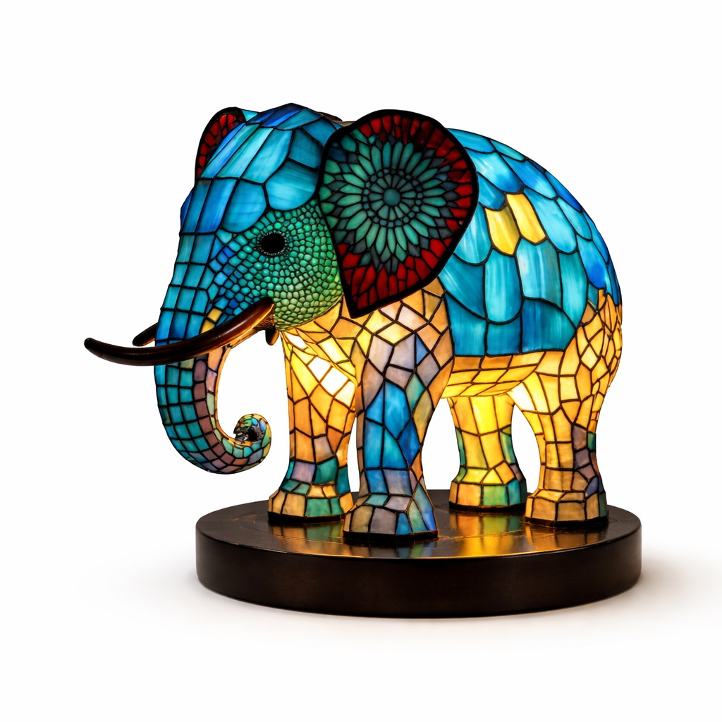Stained Glass Animal Accent Lamp
