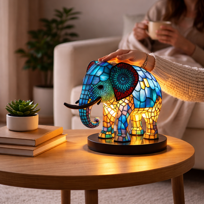 Stained Glass Animal Accent Lamp