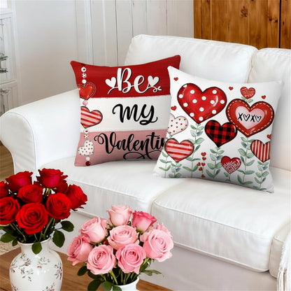 Heart Print Pillow Covers, Set of Four
