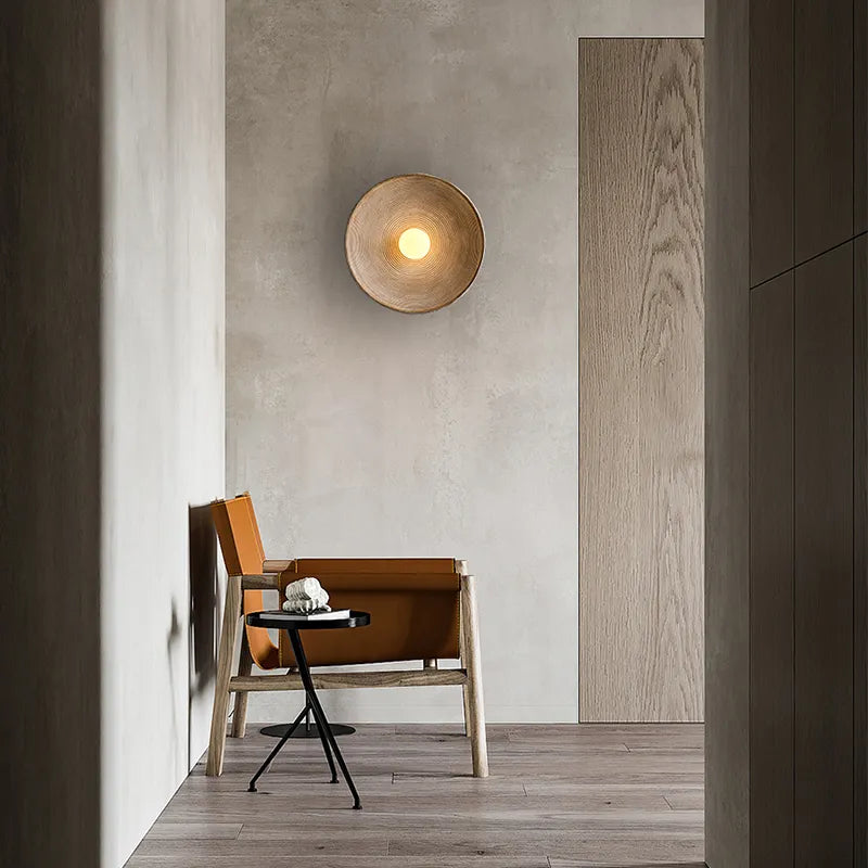 Rustic Wood Wall Sconce