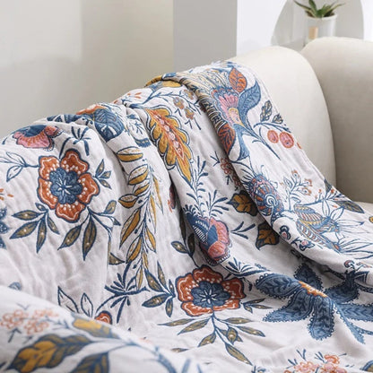 Floral Boho Throw Blanket