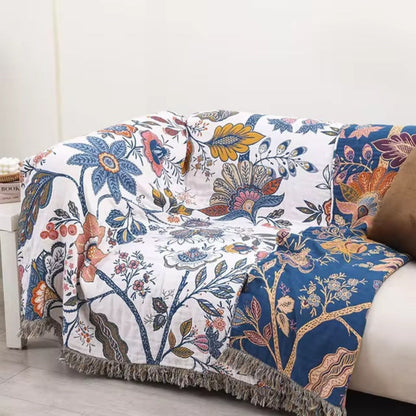Floral Boho Throw Blanket