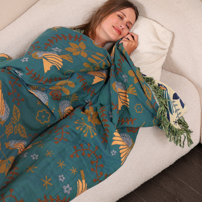 Reversible Layered Throw Blanket