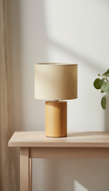 Honey Linen Shade Bedside Lamp
