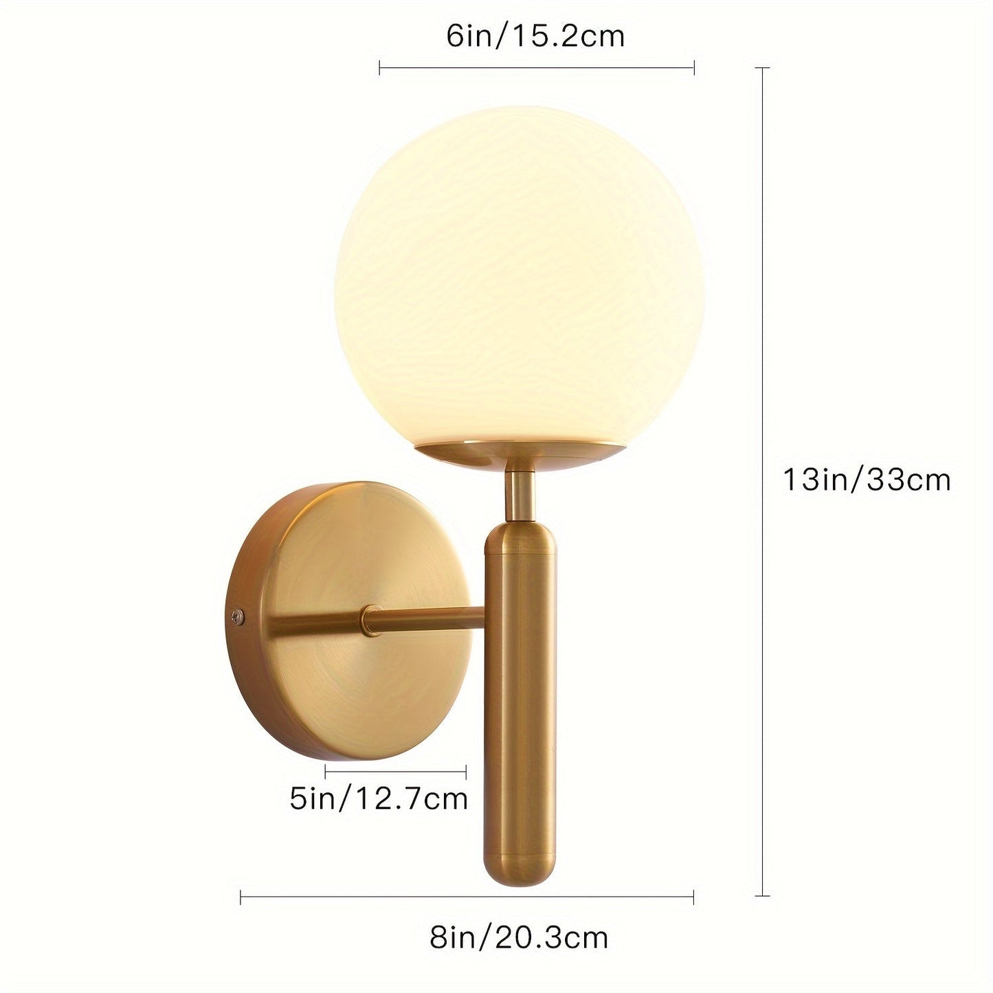 Frosted Globe Wall Sconce