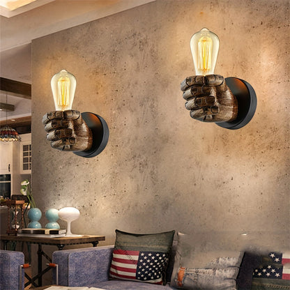 Industrial Hand Wall Lamp