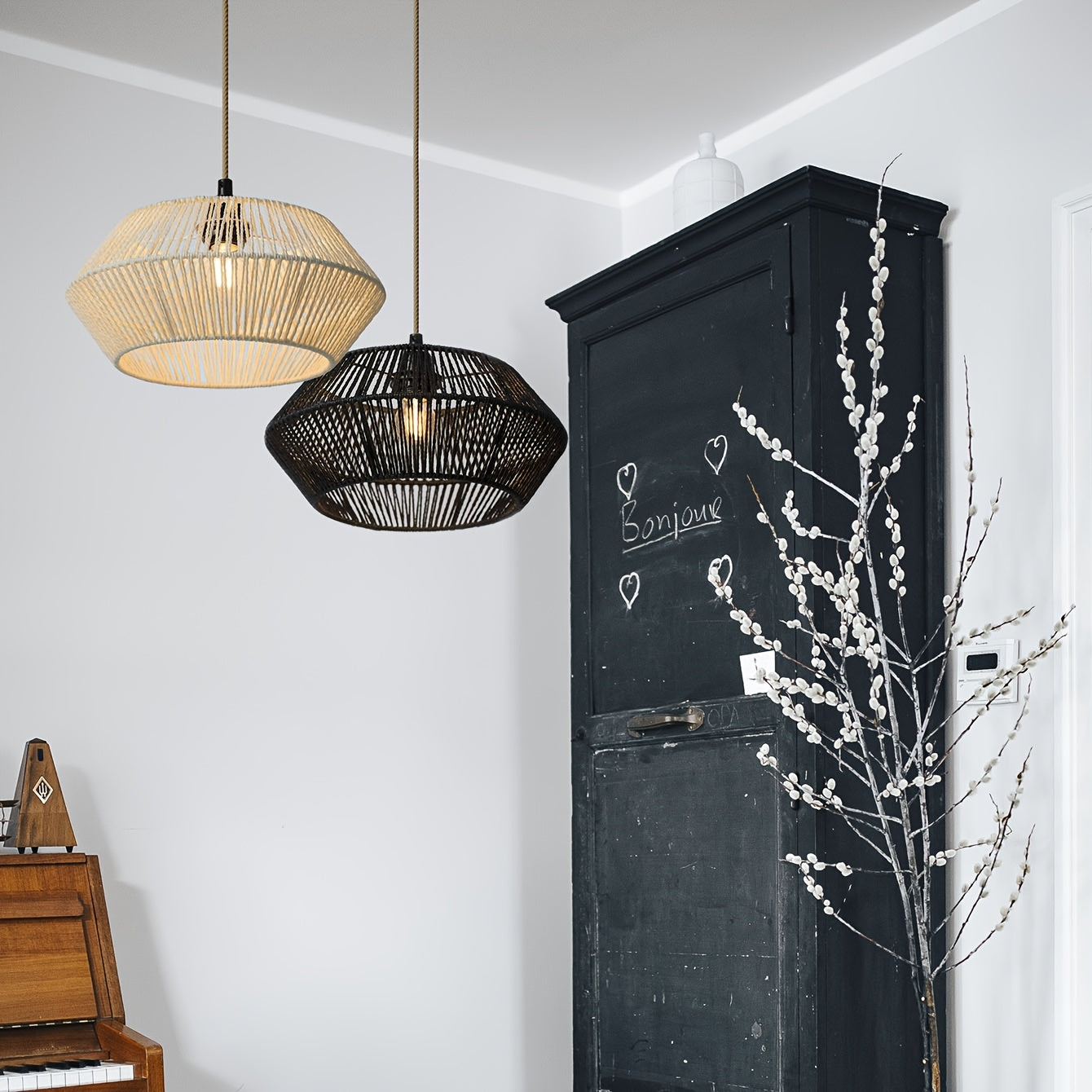 Woven Paper Rope Lamp Shade