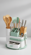 Mint Green Multifunctional Kitchen Tool Holder