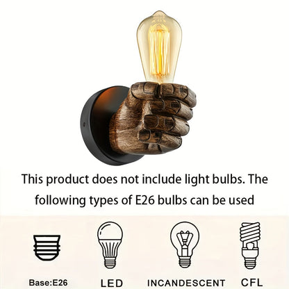 Industrial Hand Wall Lamp