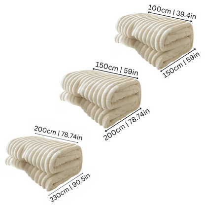 Corded Faux Fur Throw Blanket