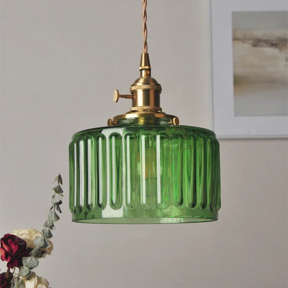 Green Glass Pendant Light
