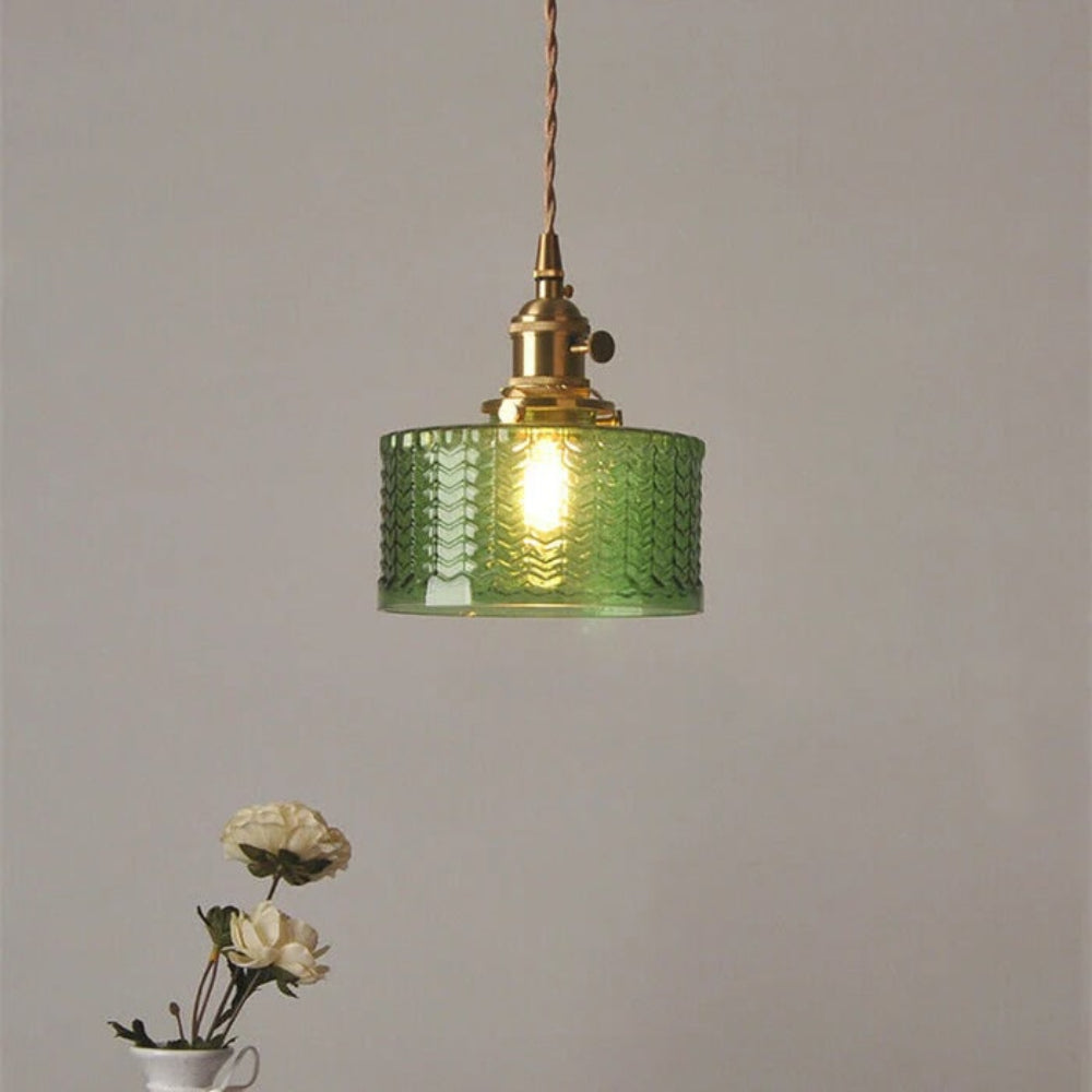 Green Glass Pendant Light