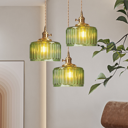 Green Glass Pendant Light