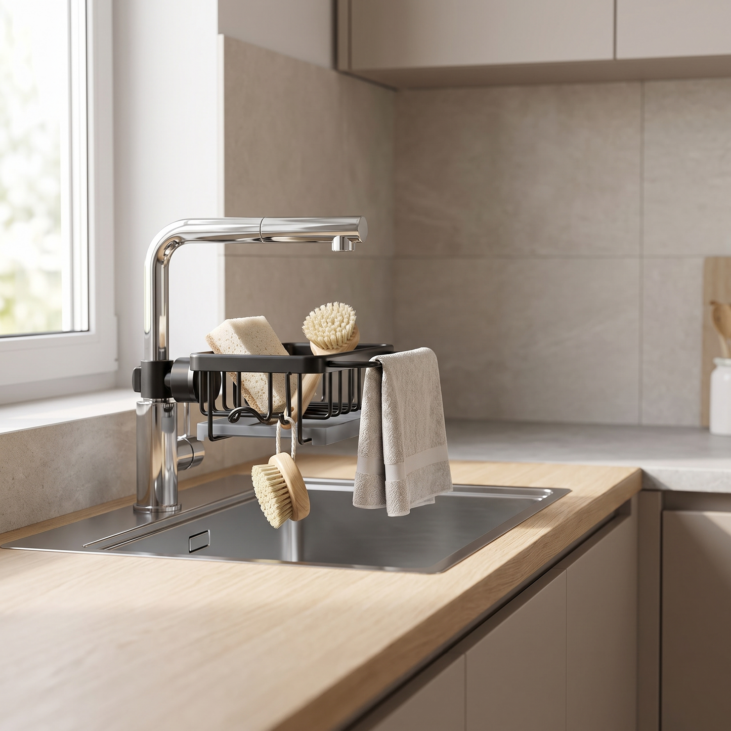 vandora-kitchen-sink-organizer-aluminum-storage-basket-fast-drain-design