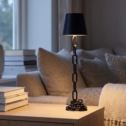 Modern Chain-Link Table Lamp