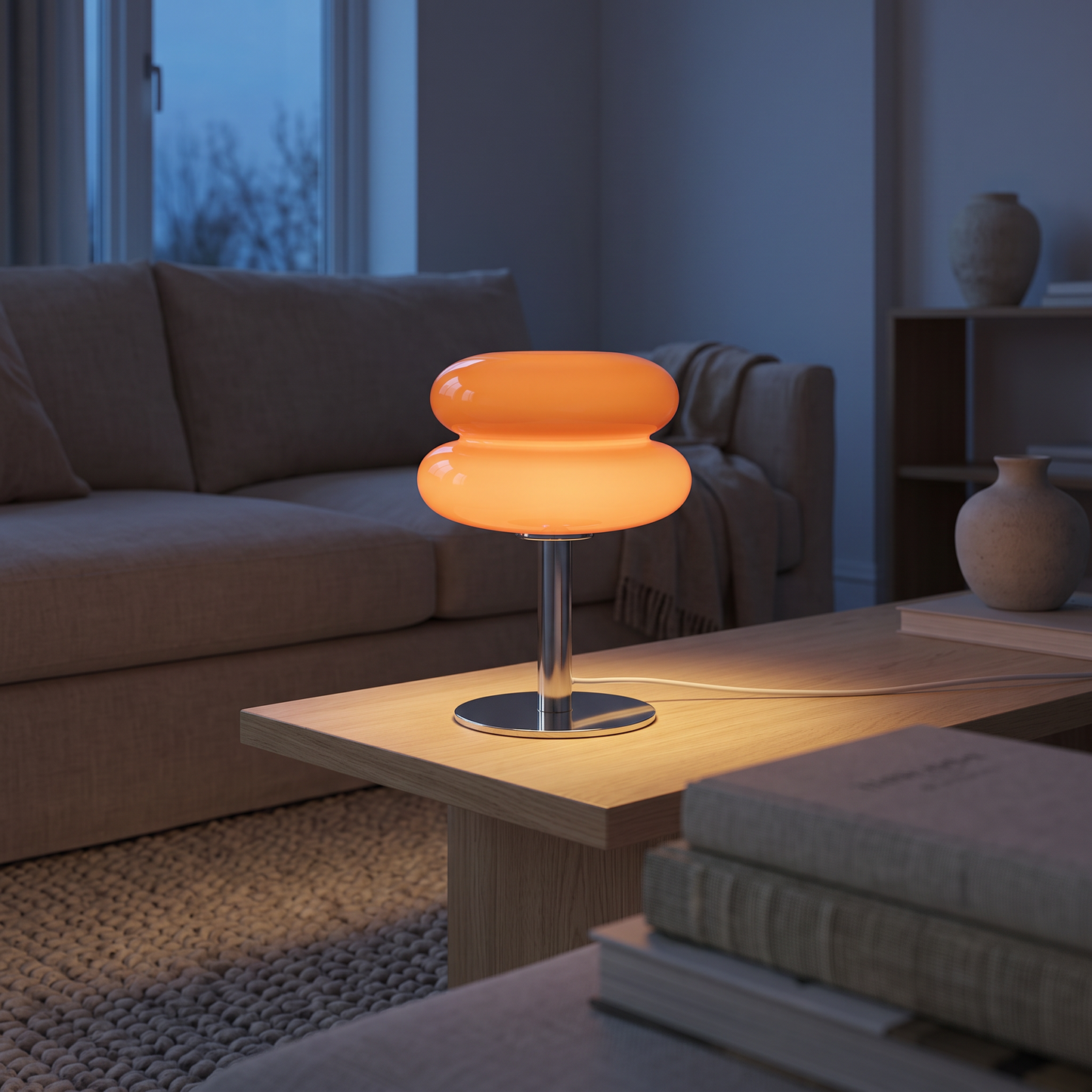Italian Designer Glass Table Lamp