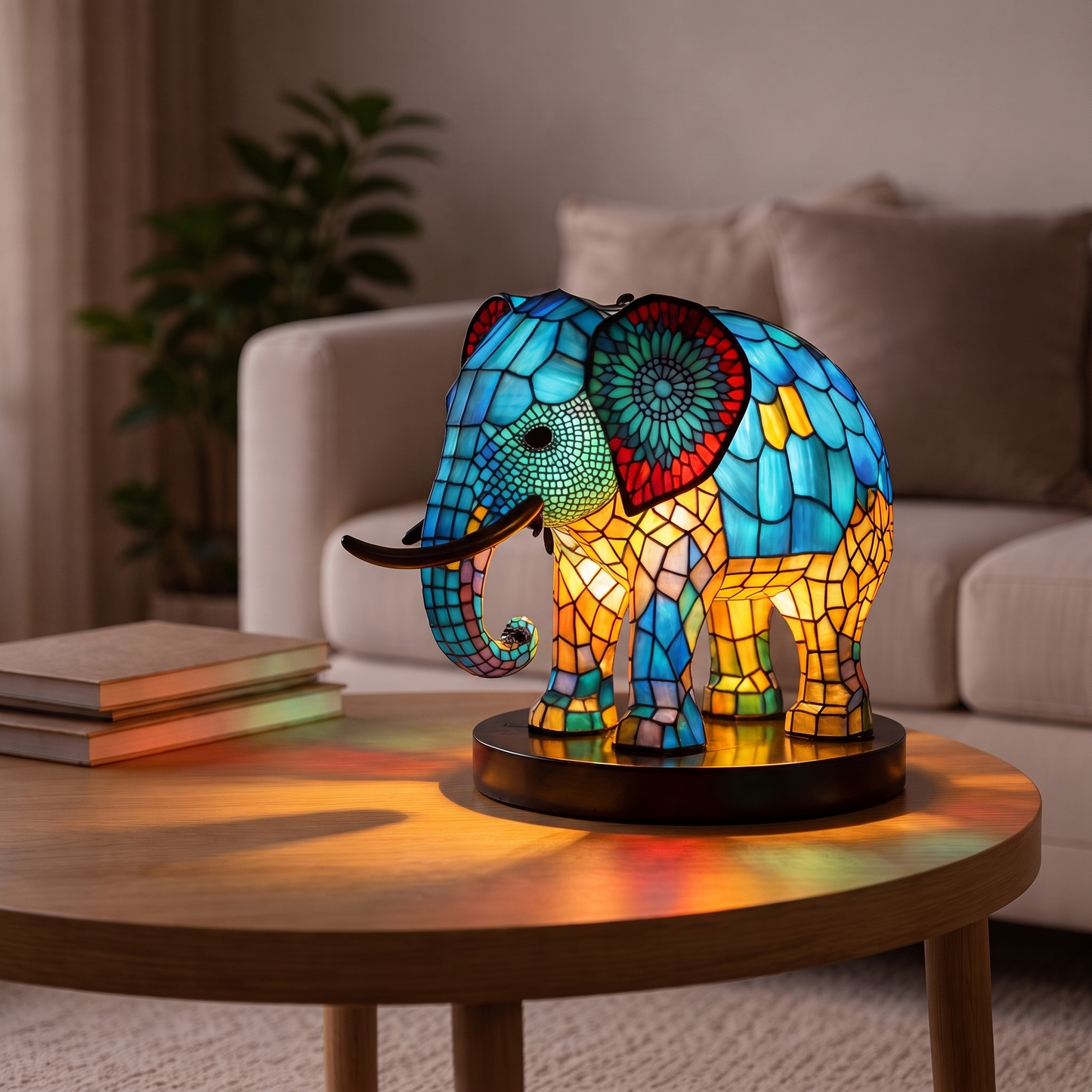 Stained Glass Animal Accent Lamp