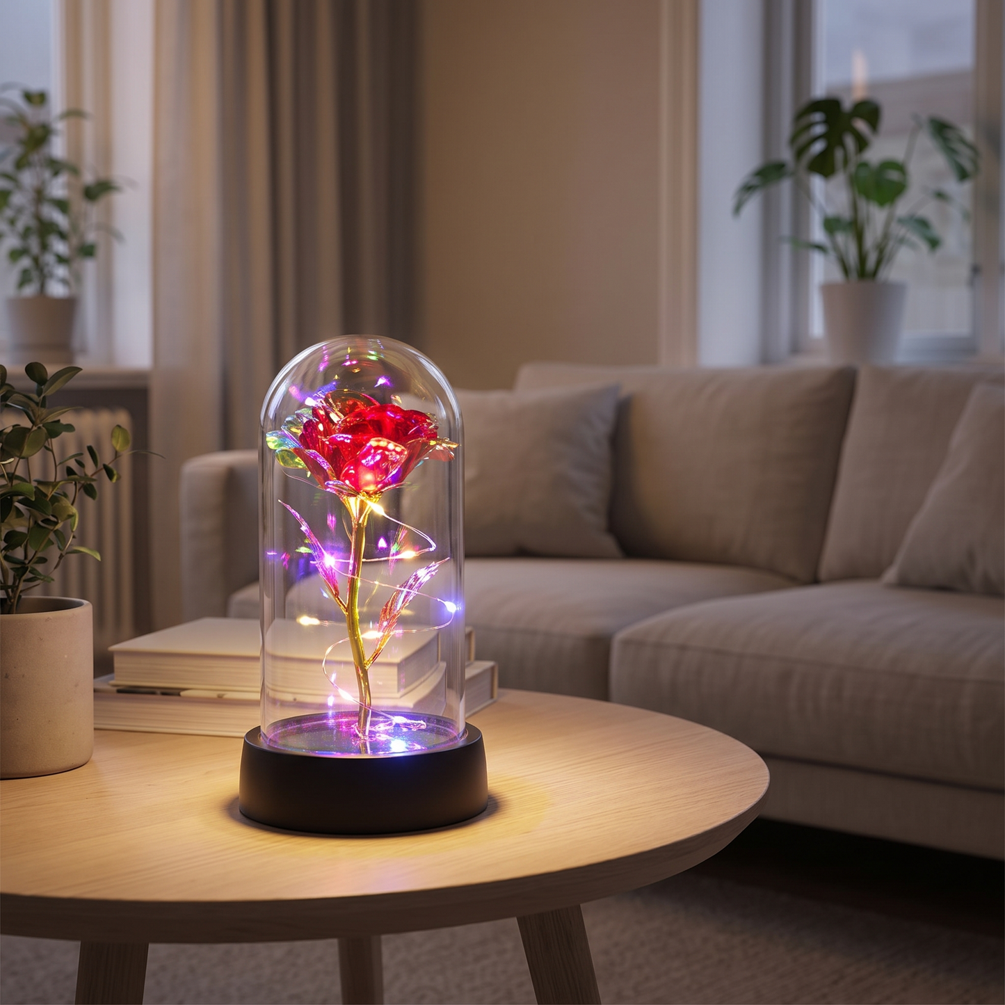 LED Rose Dome Table Lamp