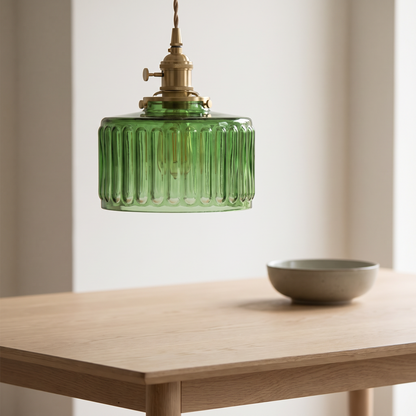 Green Glass Pendant Light