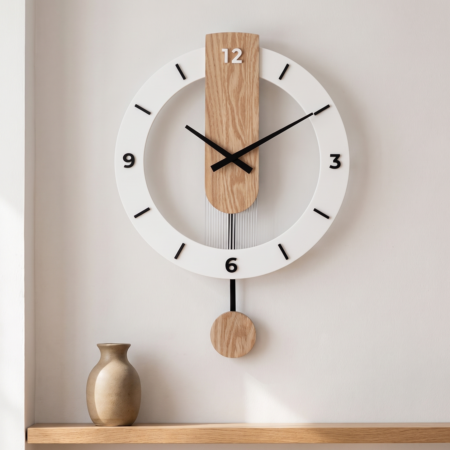 Minimalist Pendulum Wall Clock