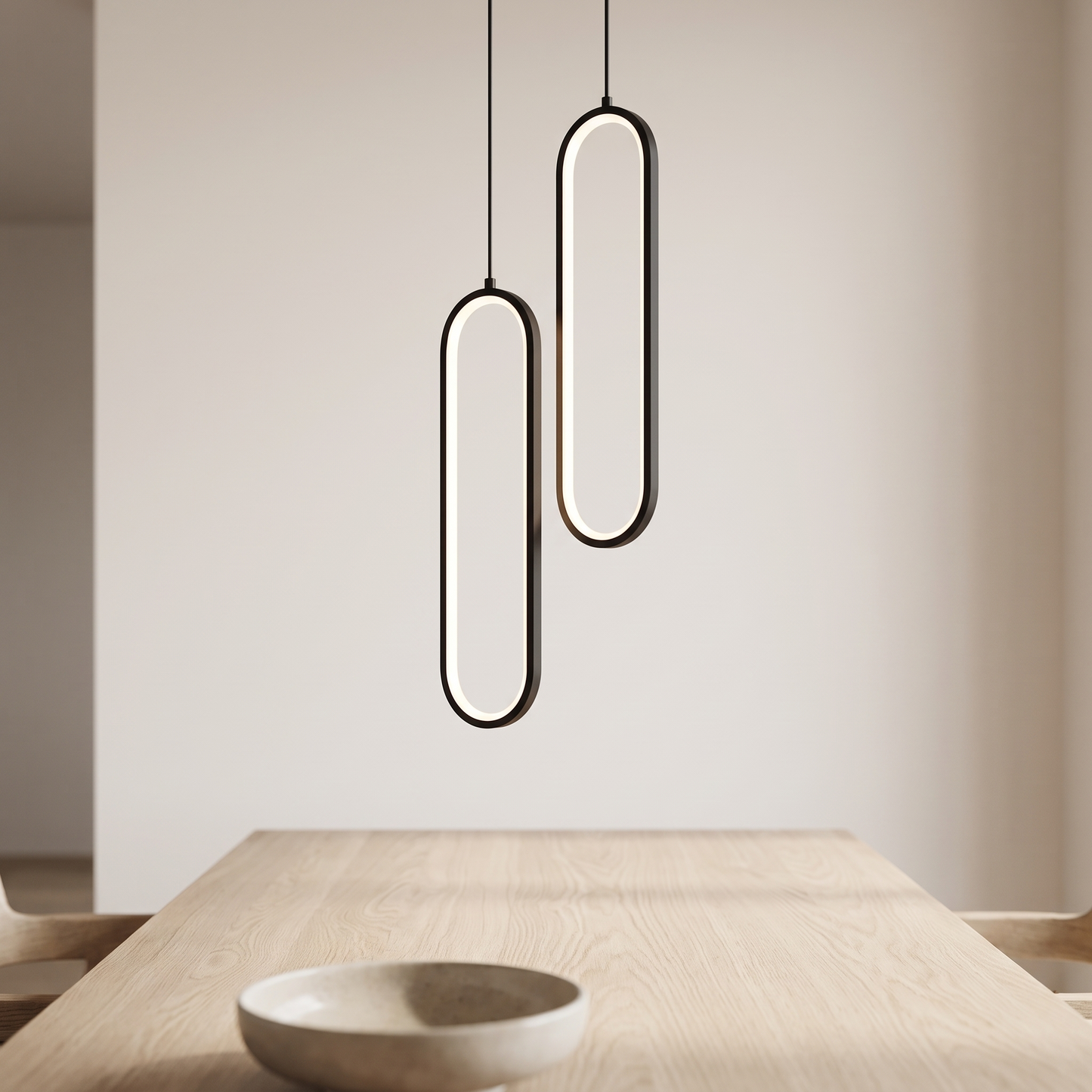 Minimalist Oval Pendant Light