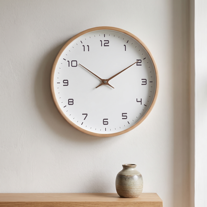 Silent Wooden Wall Clock