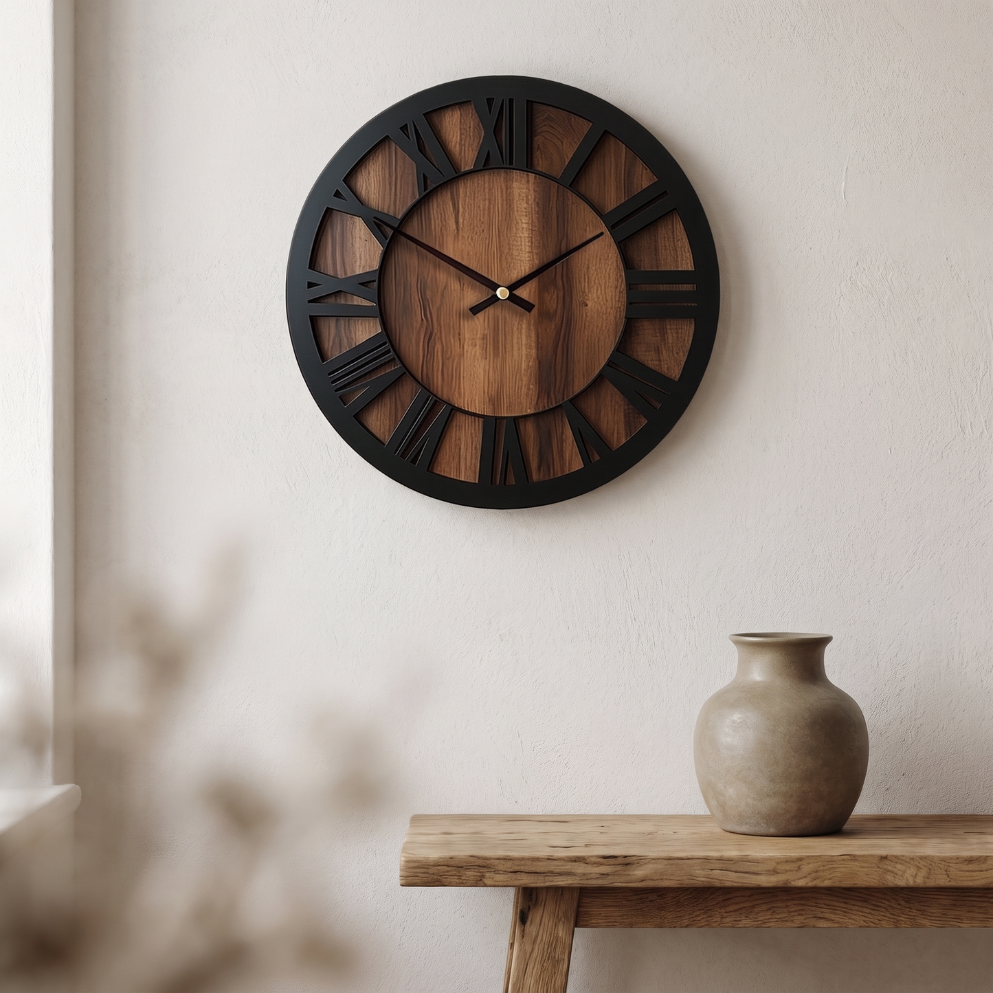 Vintage Wooden Wall Clock