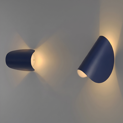Twist wall light in navy blue
