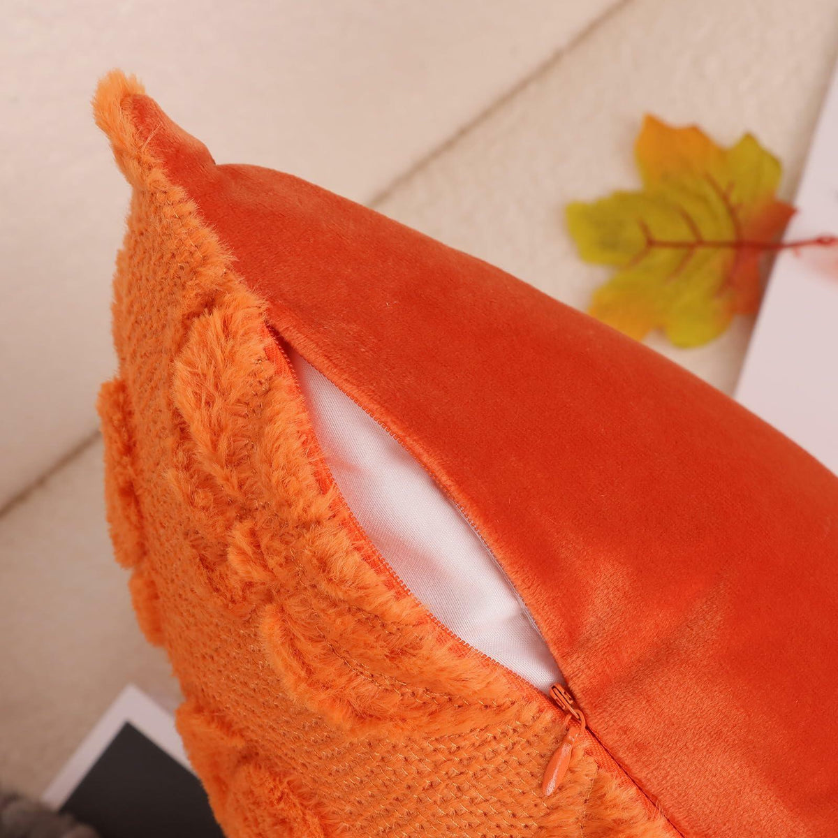 Orlenna Cushion Covers - Pumpkin Print Pair, 18in