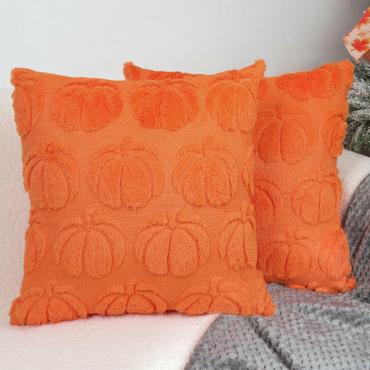 Orlenna Cushion Covers - Pumpkin Print Pair, 18in