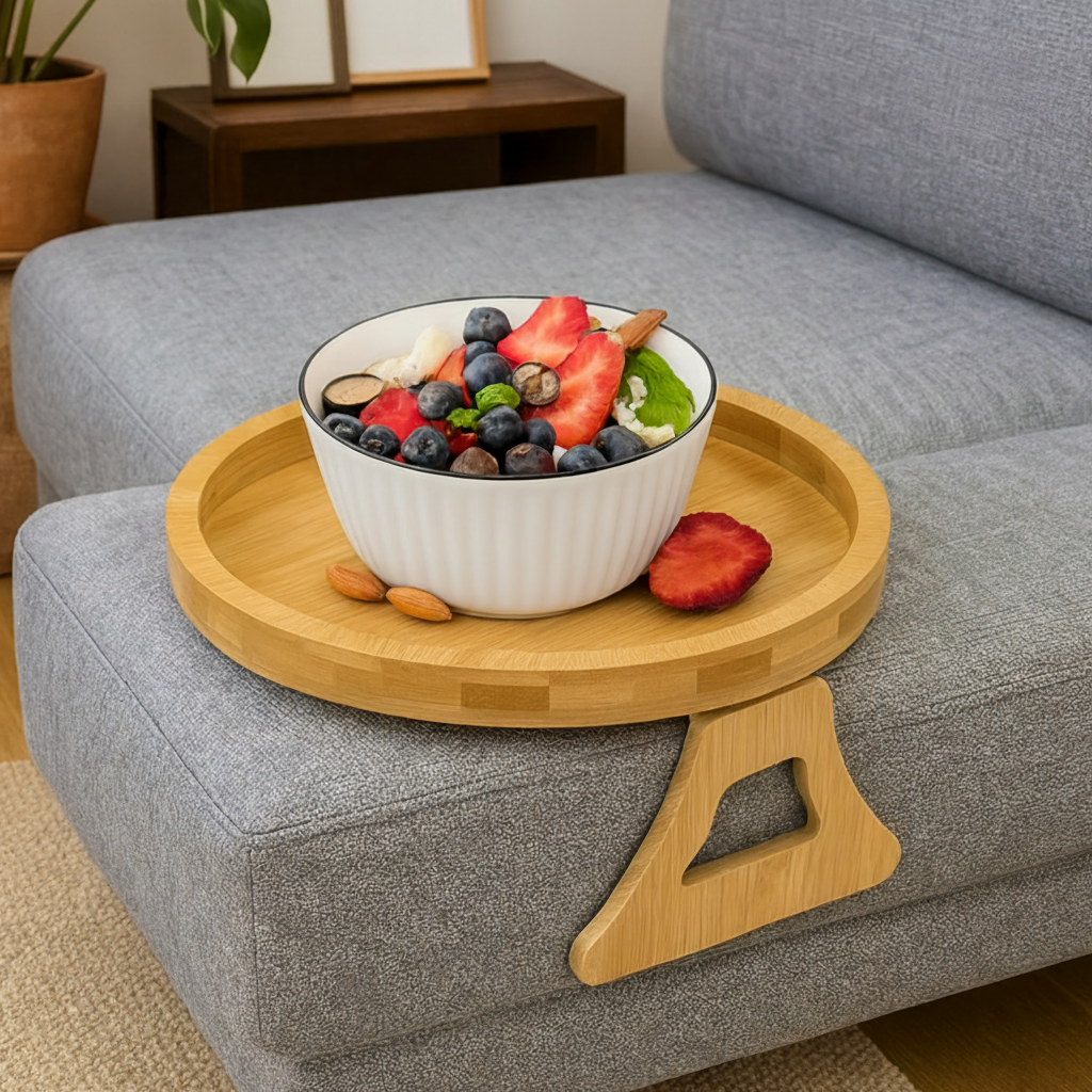 Folding Armrest Side Table