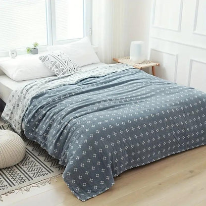 Geometric Cotton Throw Blanket