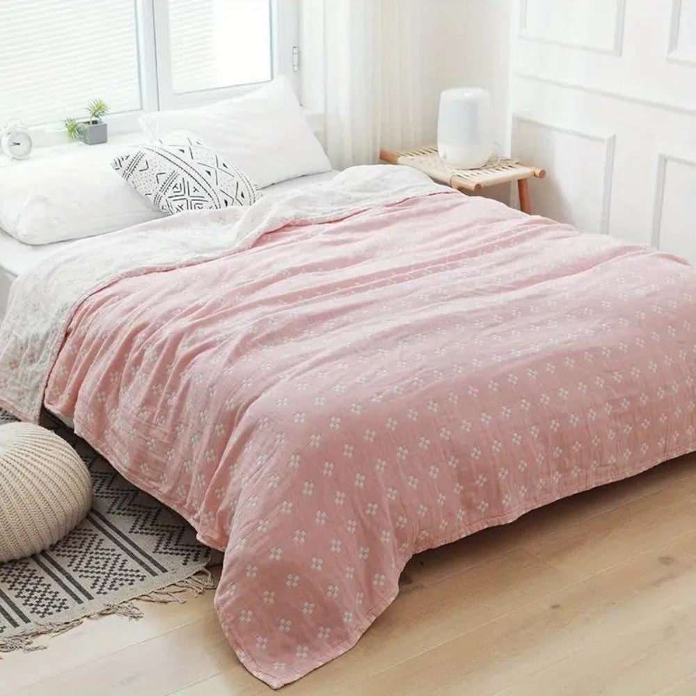 Geometric Cotton Throw Blanket