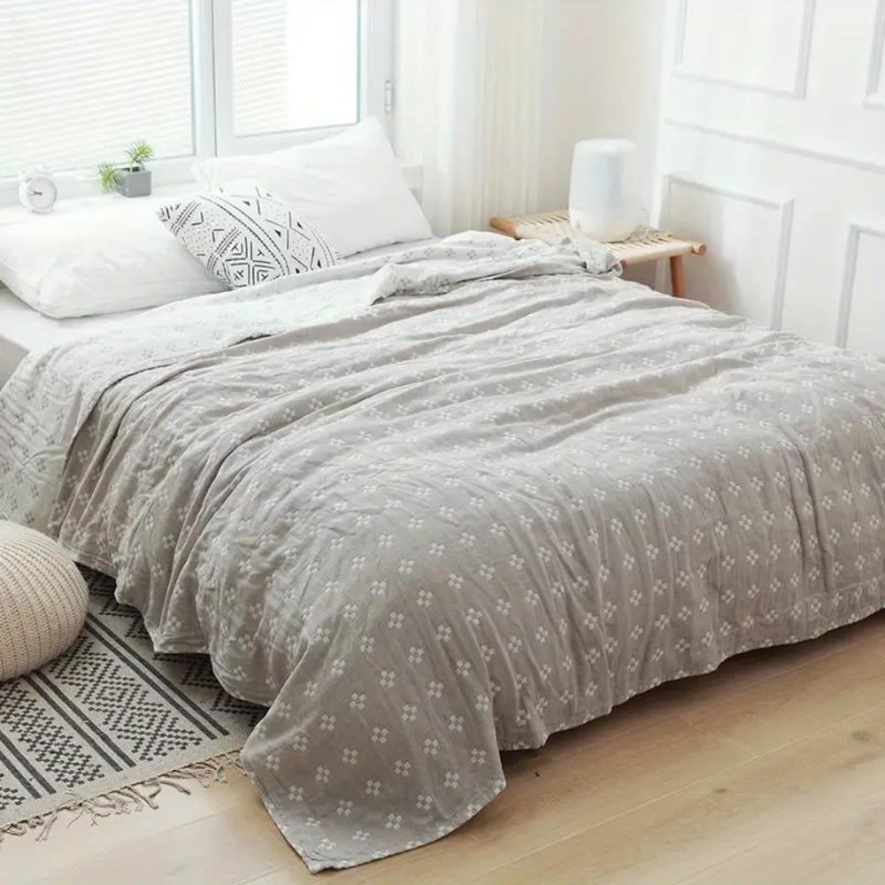 Geometric Cotton Throw Blanket
