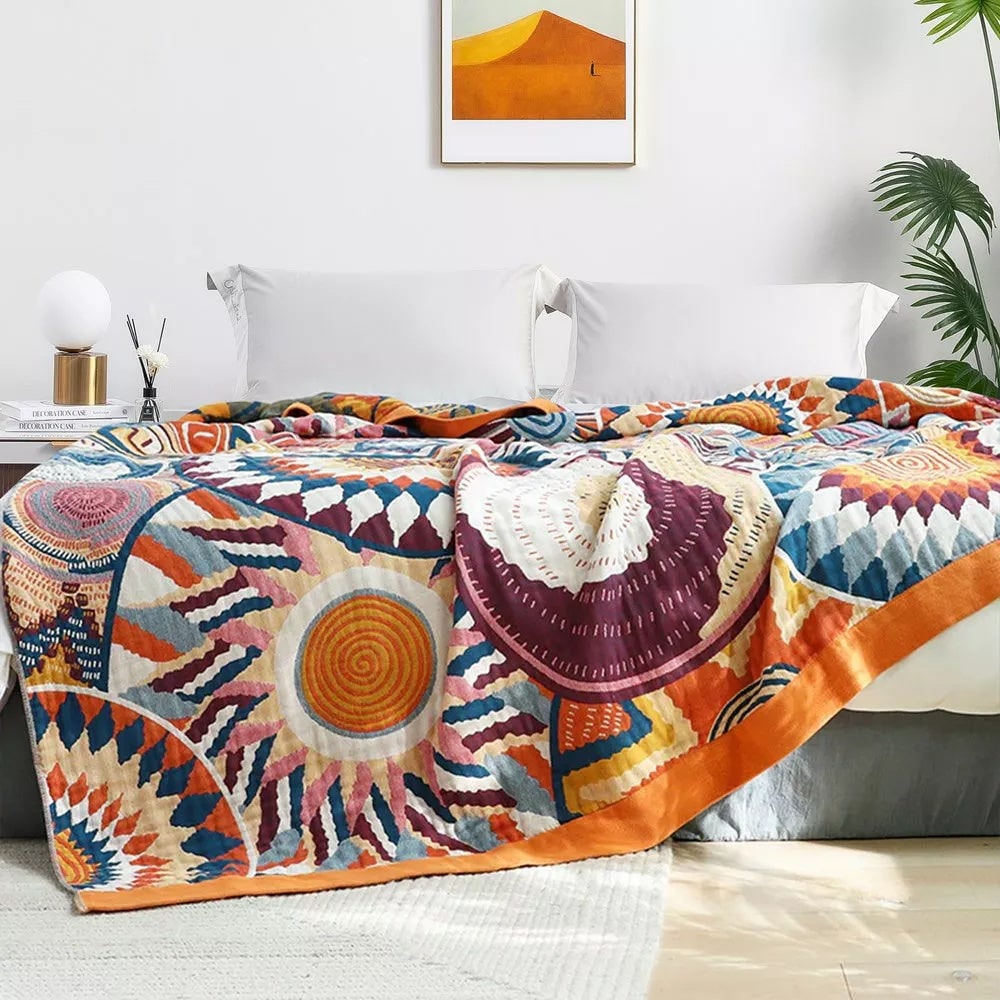 All-Season Cotton Throw Blanket