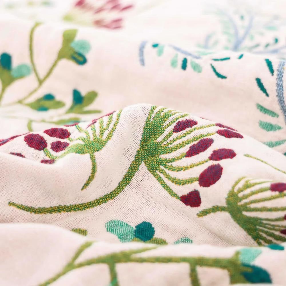 Floral Organic Cotton Throw