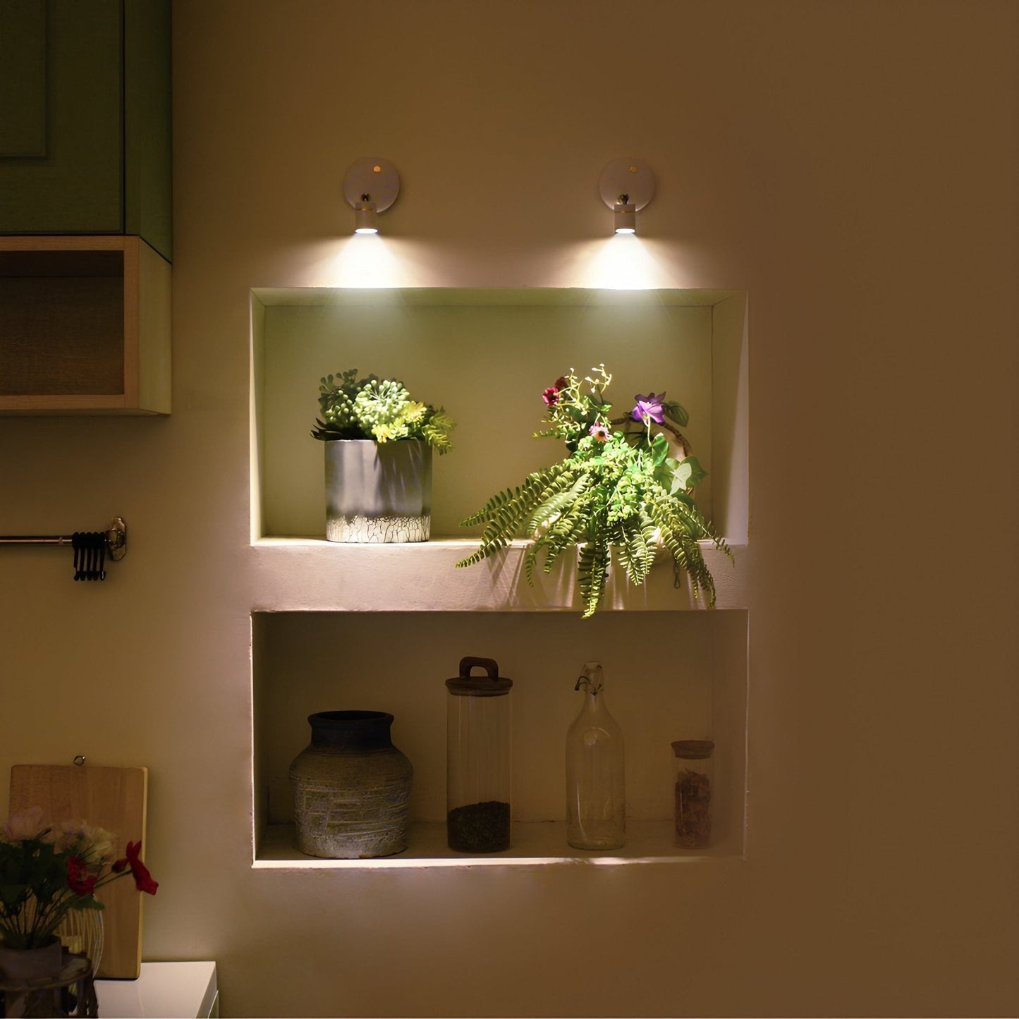 Battery Operated LED Spotlight Sconce